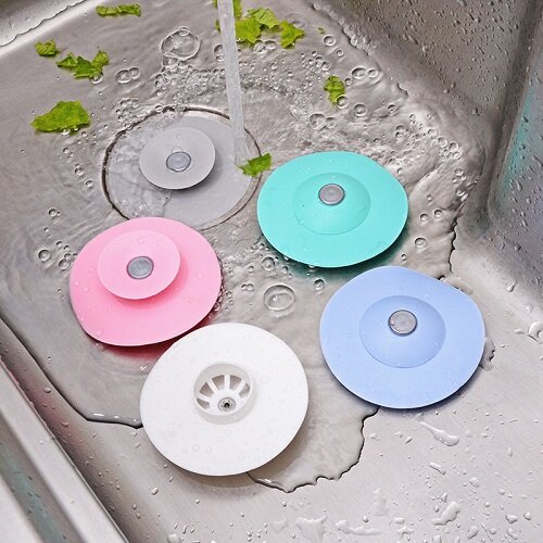 YESPERY 1PC Rubber Circle Sink Strainer Filter Water Stopper Floor Drain Hair Catcher Bathtub Plug Bathroom Kitchen Basin Stopper Drains
