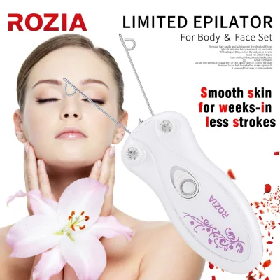 Rozia Lady Epilator Set Facial Threading Hair Remover Hair Removal Machine