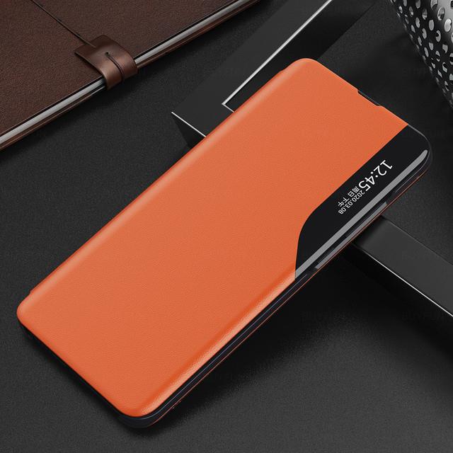S22ultra case smart window view leather flip phone cover for samsung galaxy s 22 s22 ultra pro plus 5g magnetic book stand coque