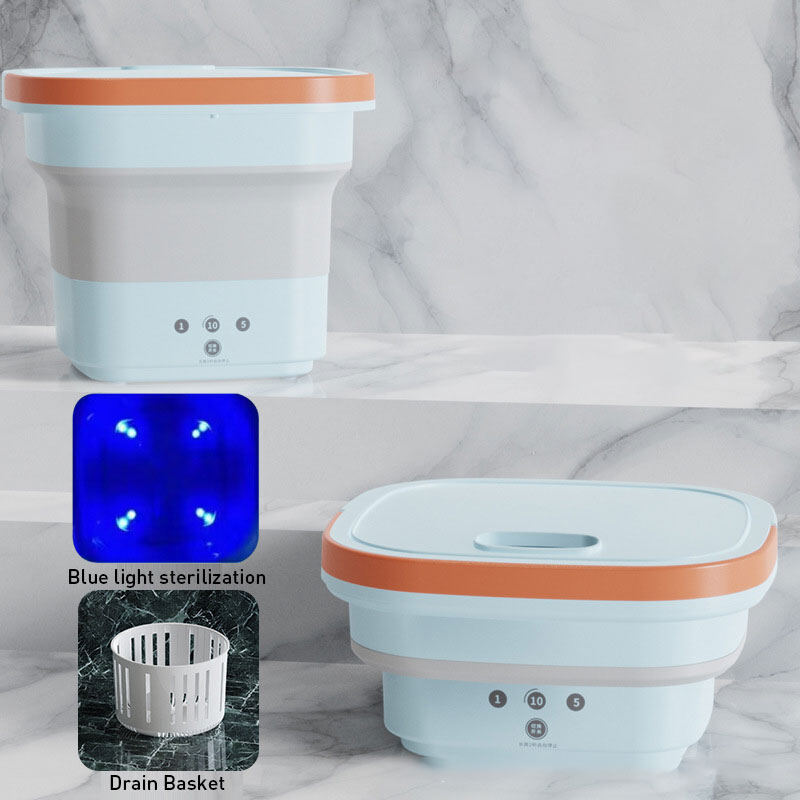 Folding washing machine mini small washing machine negative ion socks washing machine mother and baby underwear underwear cleaner