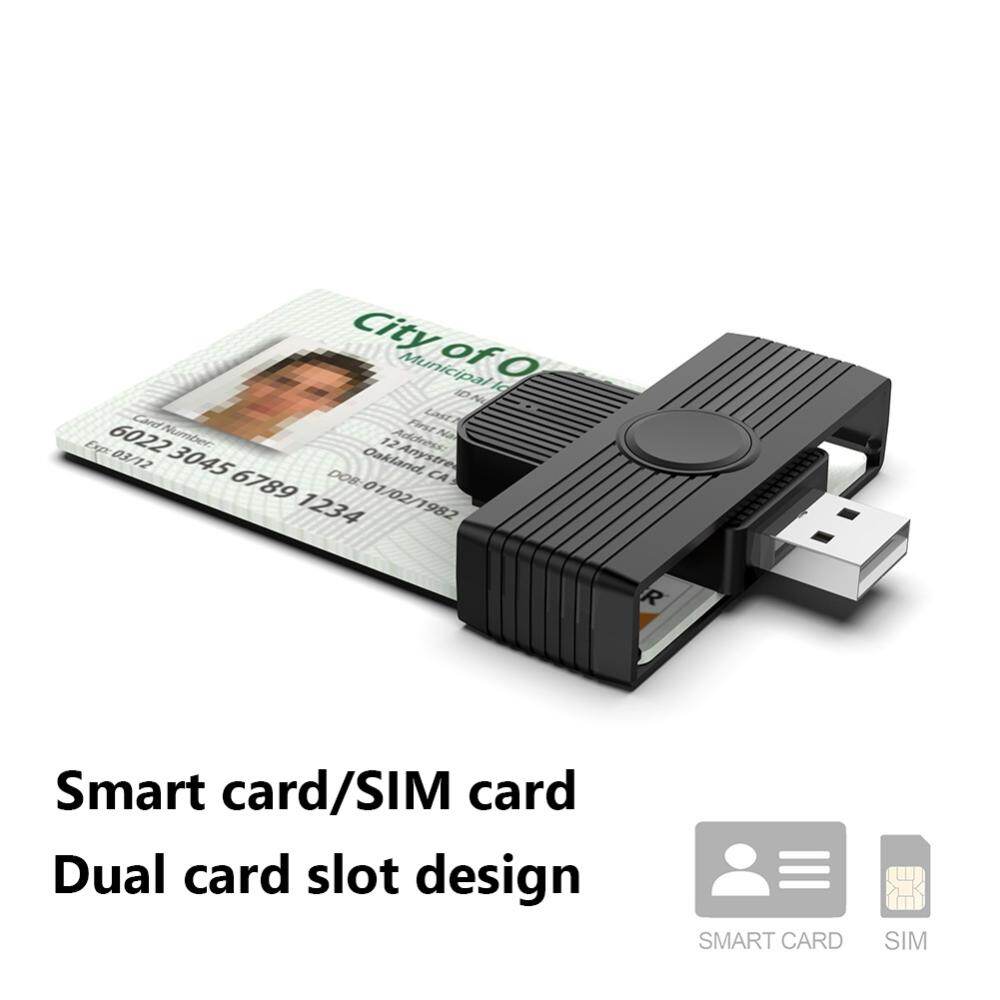 2021 Electronic Connector Adapter PC Computer CR318 USB Smart Card Reader for Bank Card SIM ID