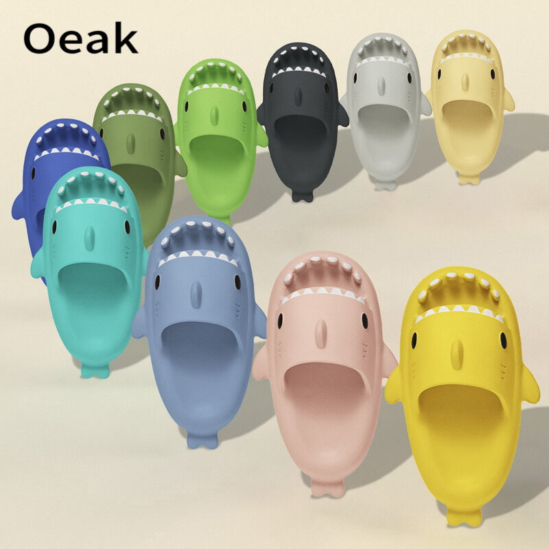Oeak Dép Cá Mập EVA Mùa Hè Cho Trẻ Em Dép Đế Dày 4CM Dép Mềm Dễ Thương Dép