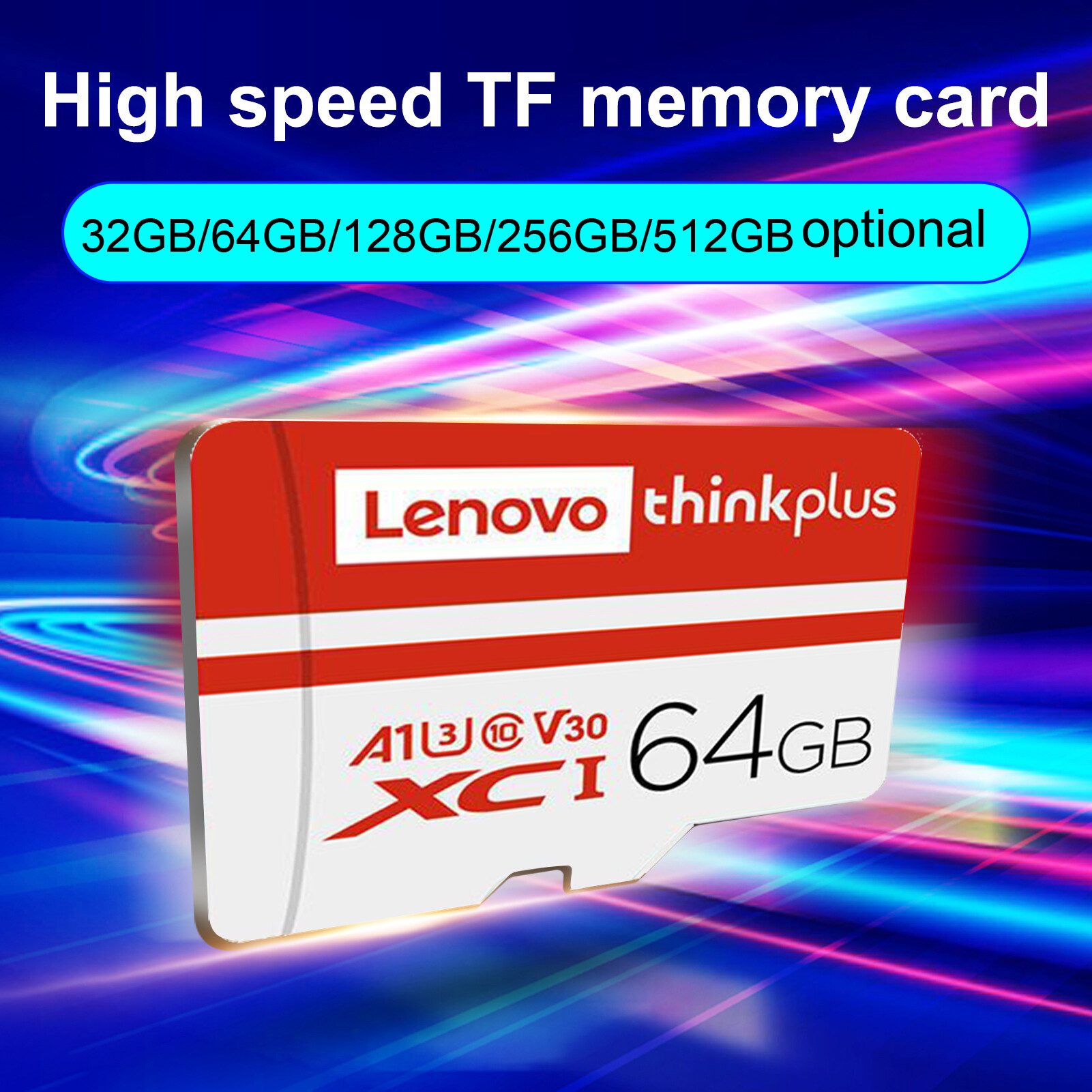 Tanjiaxun lenovo memory card waterproof u3 high speed 32gb/64gb/128gb/256gb/512gb/1tb tf/micro-sd storage card for driving recorder