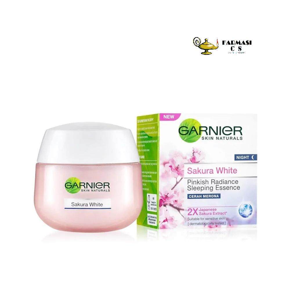 Garnier Sakura White Pinkish Radiance Sleeping Essence Night 50ml Halal Beauty Lazada