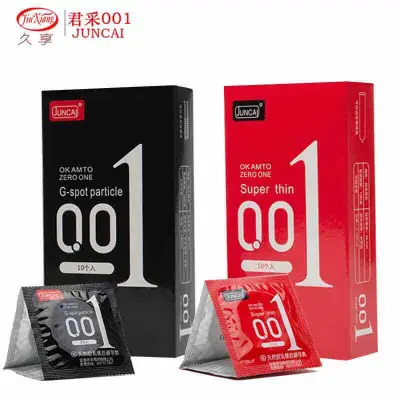 JUNCAI 001 Ultra Thin Hyaluronic Acid Condom / Double Lubricant Spikes Condom 10pcs/box
