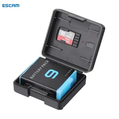 ESCAM Plastic Battery Storage Box for GoPro Hero 9 Black/8 Black/7 Black/6