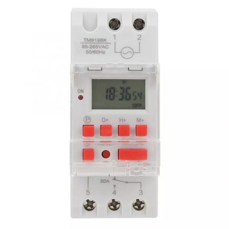 SINOTIMER TM919B 30A Programmable Digital Timer Switch DIN Automatic ...