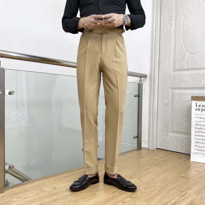 high waisted suit pants mens