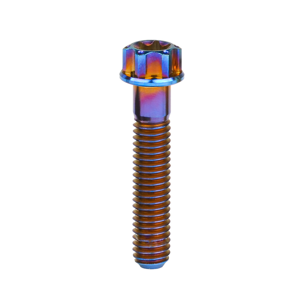 Wanyifa Titanium Bolt M6 X 15 20 30 mm Torx Head Screw for Bikes Fasteners Silver Gold Burn blue Black