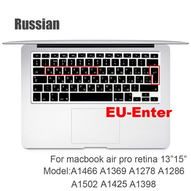 RUSSIAN UKRAINE EU US Soft Silicone Keyboard Cover Protector Skin for Macbook Pro Air 13 15 14 16 M1 A2337...
