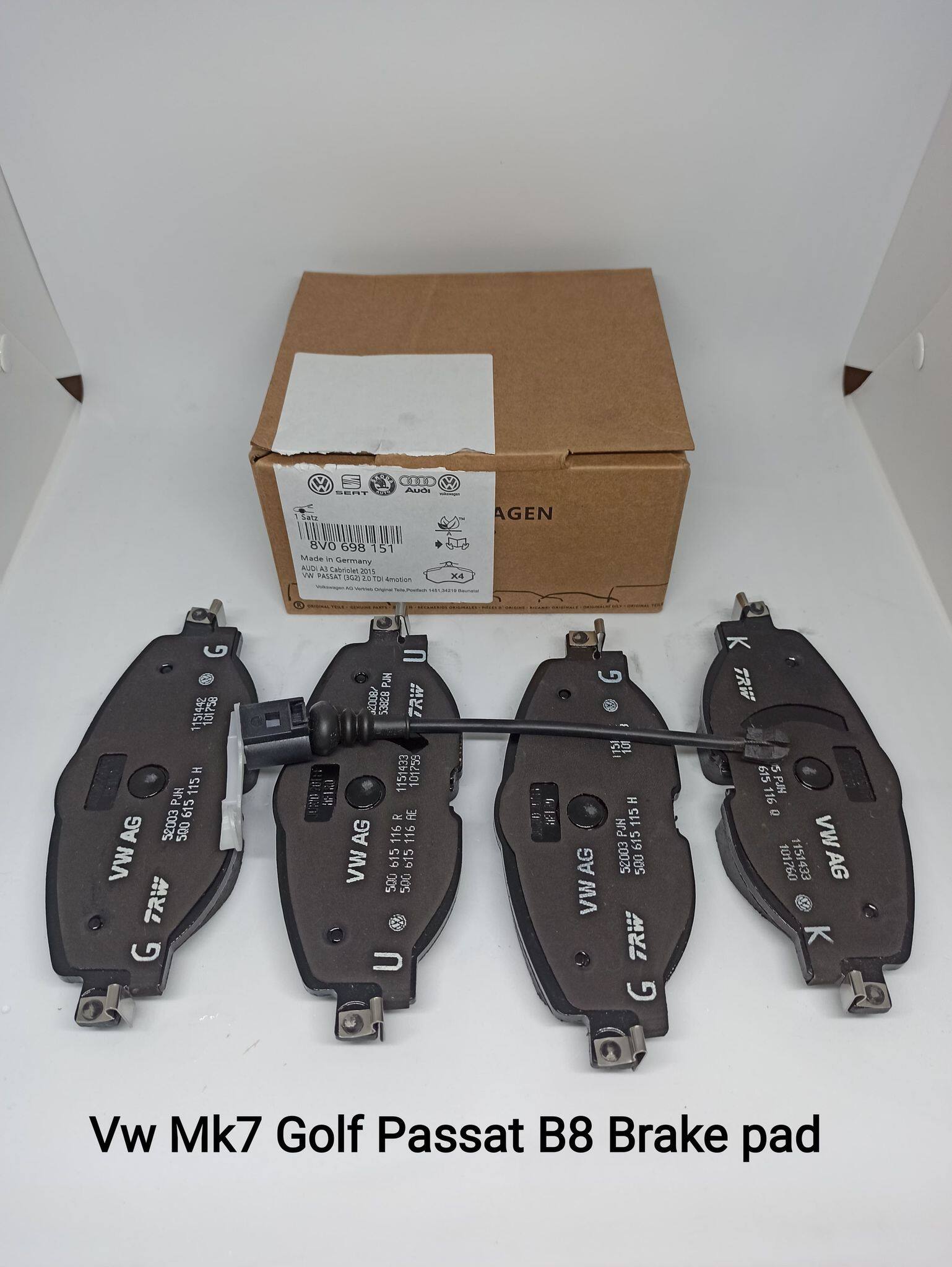Volkswagen Vw Golf Mk7 Passat B8 Original Brake Pad Lazada