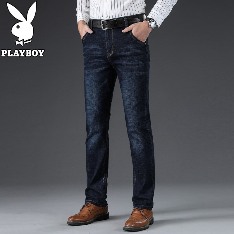 Men Jeans Stretch Long Male Pants 
