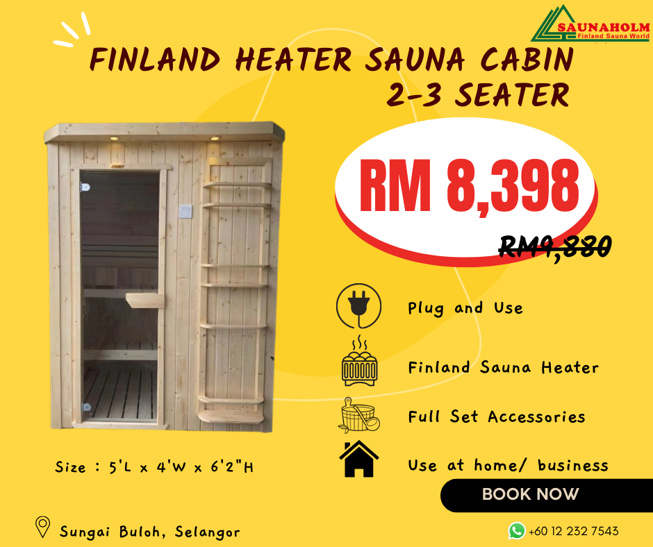 Sauna Cabin 3 Seater Finland Sauna Cabin Traditional Sauna Heater Cabin