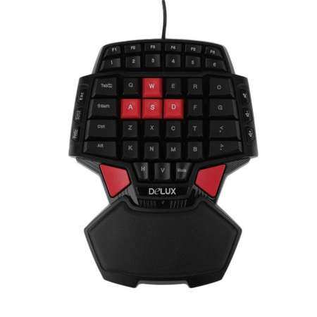 OSMAN T9 USB คีย์บอร์ดสำหรับเล่นเกมแบบมีสายพื้นที่คู่ LED Backlight ONE/มือเดียว - INTL