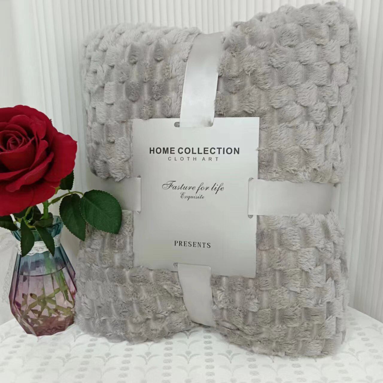 Thick Solid Color Flannel Blanket Air Conditioning Throw Blankets Warm Sofa Cover Hugging Beds-blankets