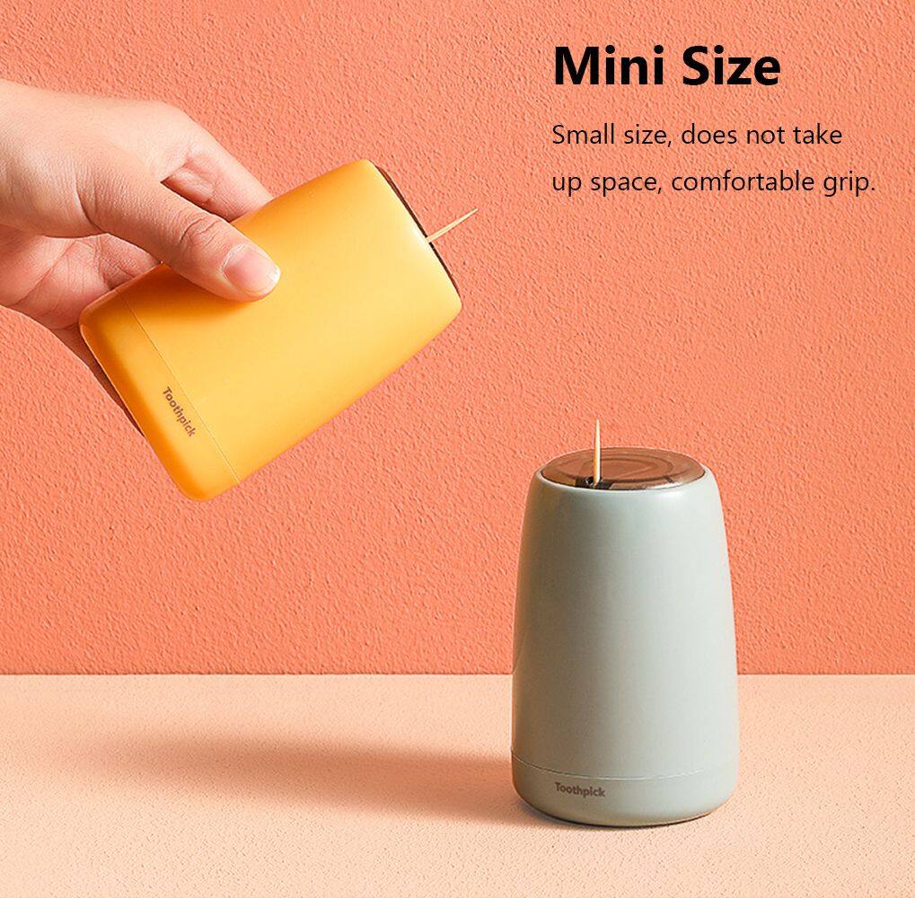 BULLOCKNE Home Automatic Organizer Container Toothpick Box Toothpick Holder Dispenser Pop-up