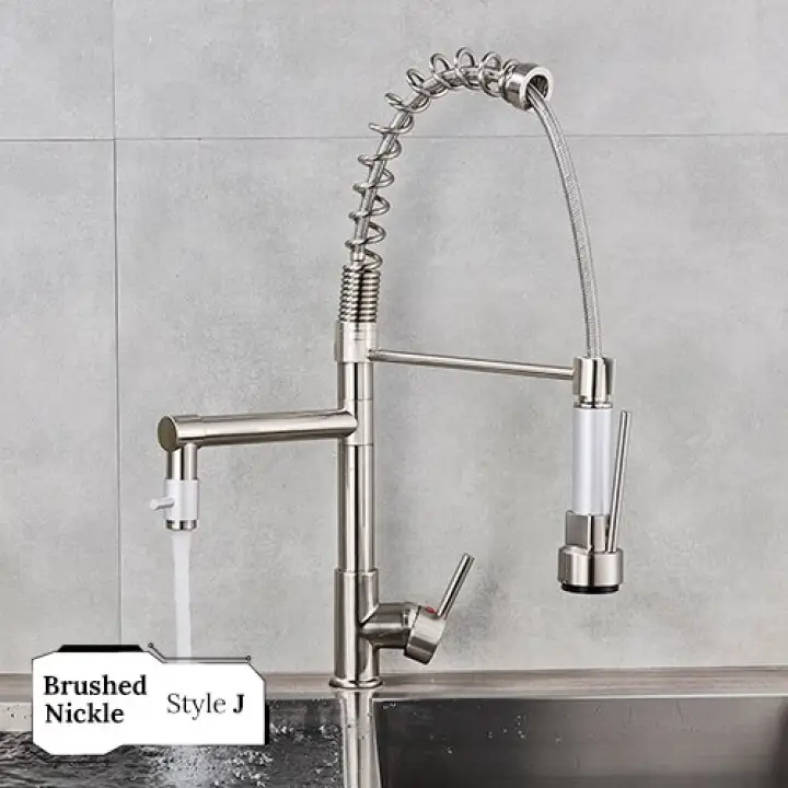 Chrome Brass Basin Kitchen Faucet Vessel Sink Mixer Tap Spring