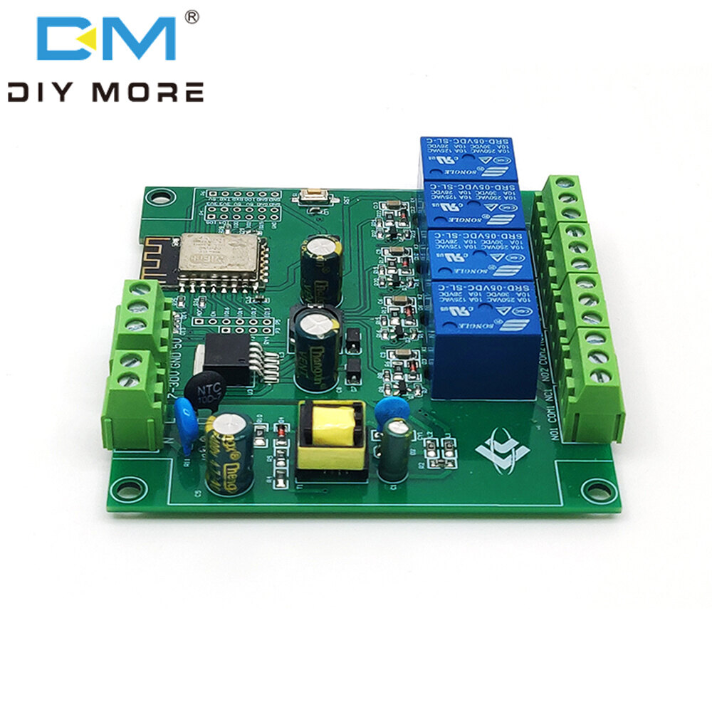 diymore Esp8266 Wifi Duy Nhất/Bốn cách mô-đun Rơle ESP-12F bảng mạch phát triển DC5-80V AC/DC