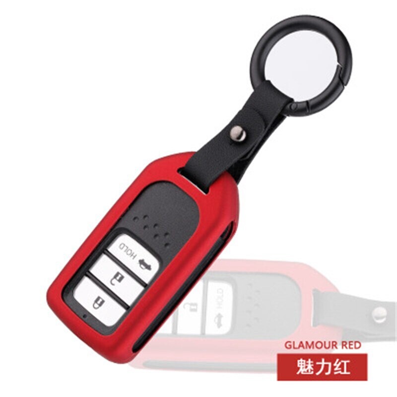 New alloy car remote key case fob cover car keychain for honda civic 2017 accord fit crv cr-v xrv crosstour hrv jazz key hoder