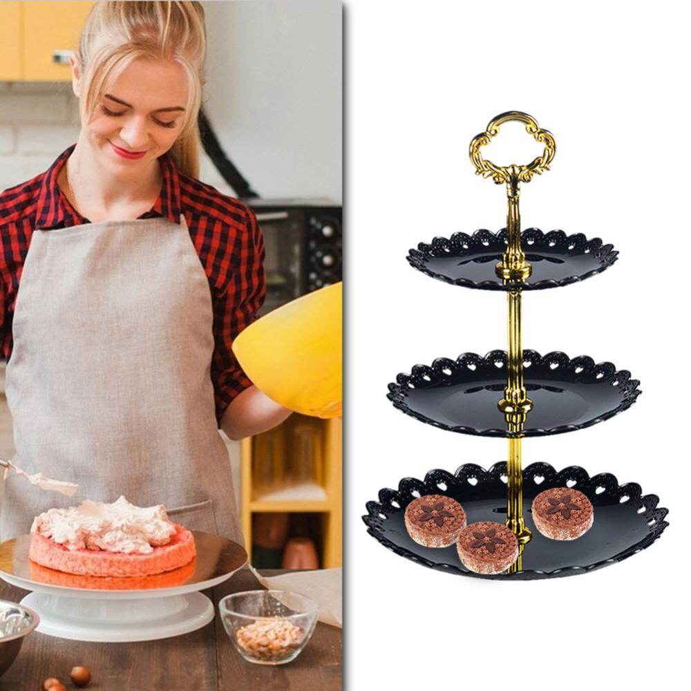 Holiday Party Three-layer Fruit Plate Dessert Candy Cake Stand Self-help Display
