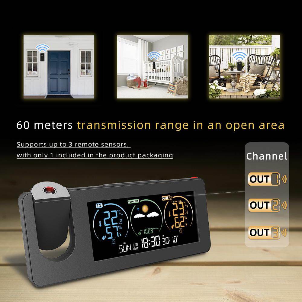Smart Sensor ZX3538 New Electronic Projection Clock Weather