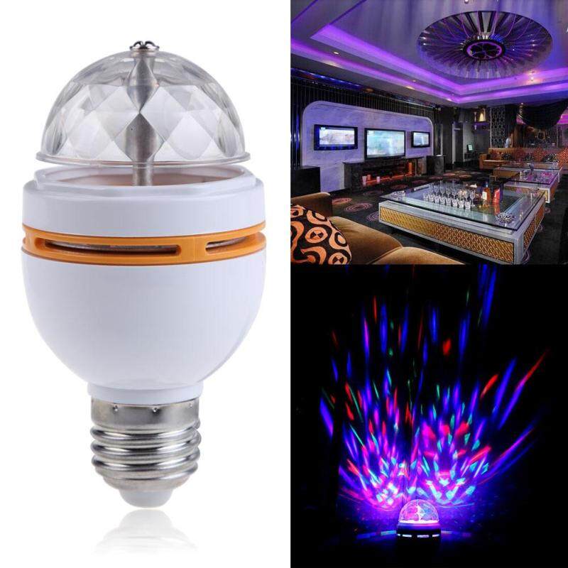 Bóng Đèn LED Pha Lê Disco Xoay Sân Khấu RGB Nhiều Màu E27 Mới