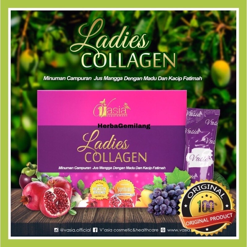 new VASIA LADIES COLLAGEN SACHETS (13 sachets x 20ml) Lazada