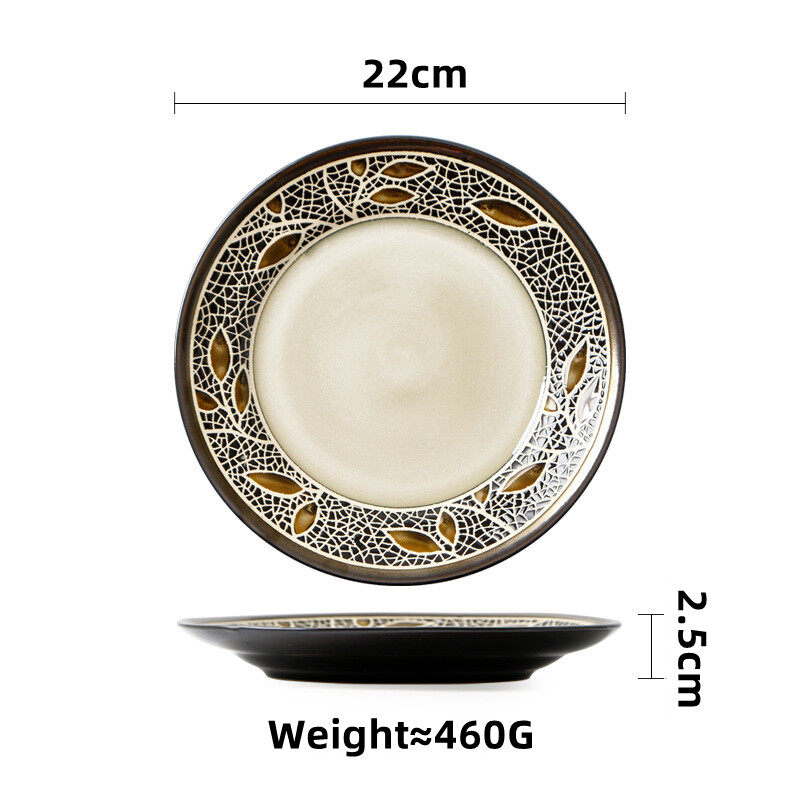 Omk phong cách Mỹ đồ đá Bộ đồ ăn đĩa ăn tối salah bát cốc Bộ Bộ đồ ăn bằng gốm