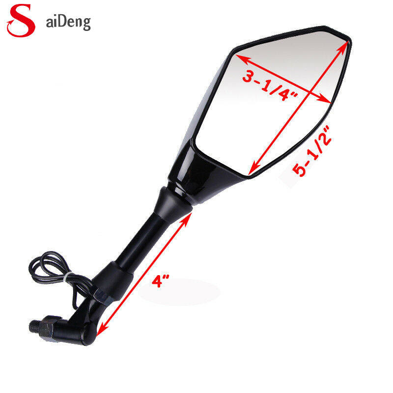 Motorcycle LED Turn Lights Side Mirrors Turn Signal Indicator Rearview Mirror