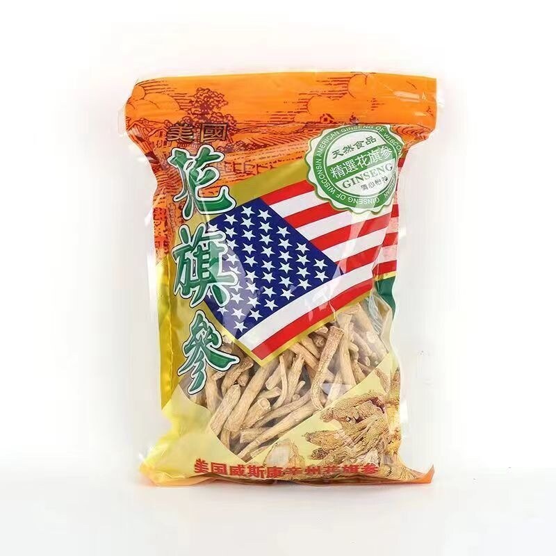 Canadian American ginseng high-quality reported dried day lily sprinkled sub-commercially imported American ginseng