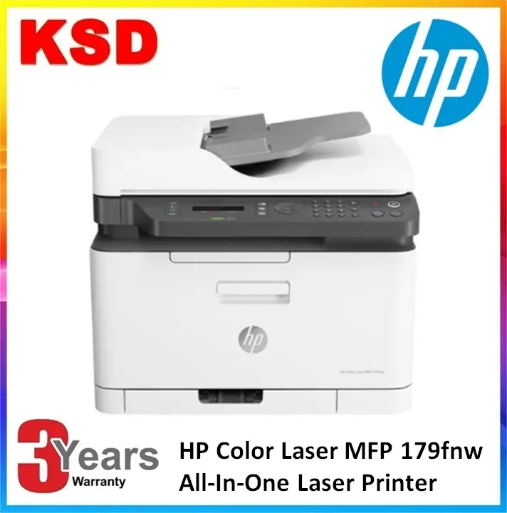 hp colour laser printer mfp 179fnw