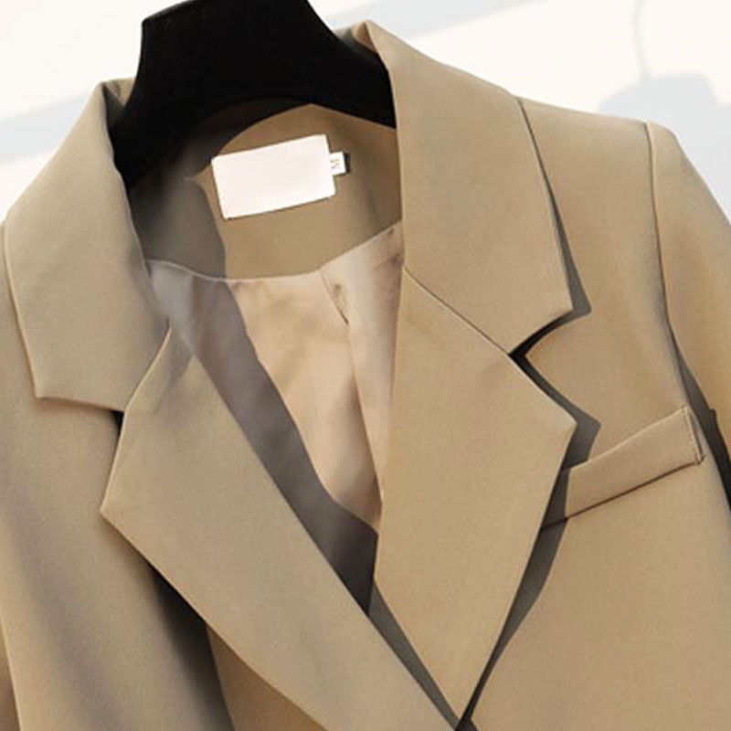 CHICCHIC Women's Blazer with Lining and Shoulder Pads Summer Lightweight Jacket