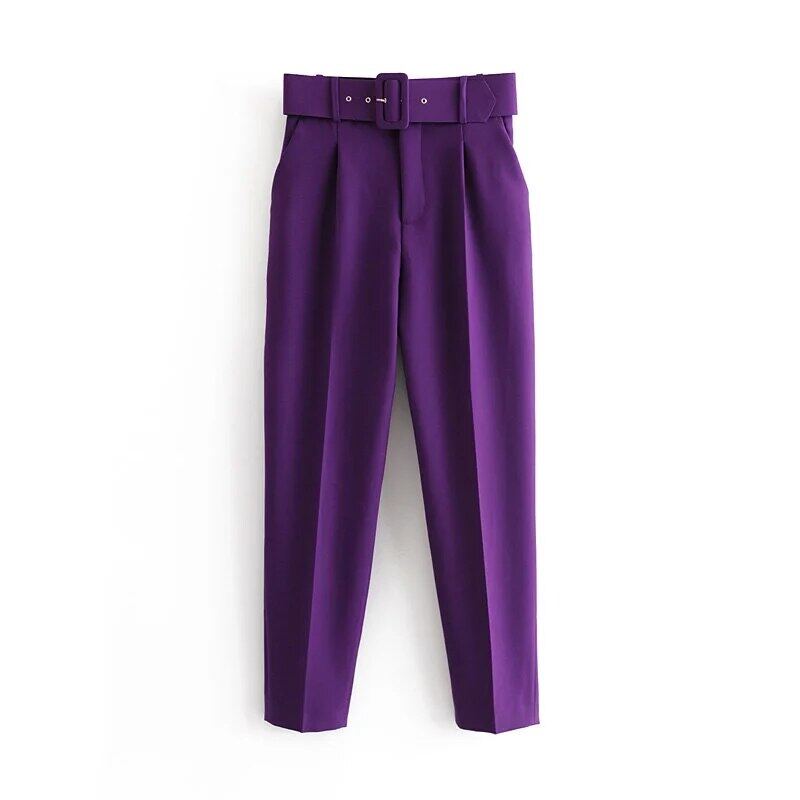purple cargo trousers