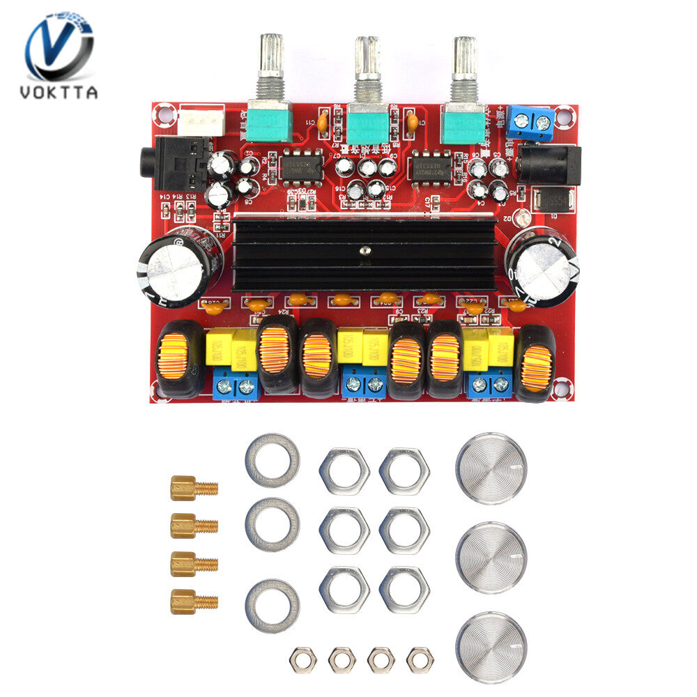 Original voktta 2.1 channel high power digital audio tpa3116d2 amplifier board 2*50w+100w subwoofer amplifiers amplificador module