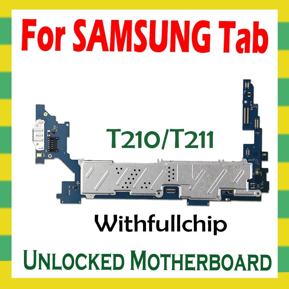 Unlocked Motherboard For Suitable For Samsung Galaxy Tab 3 7.0 T210 T211 Tablet WLAN Cellular Logic Board With Full Chips Mainboard