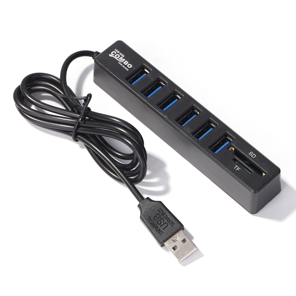 Bộ Chuyển Đổi HUB Đa Năng USB 2.0 Nhiều USB 5/8 Cổng Bộ Chia Ổ Cắm Chia Nguồn USB USB Đầu Đọc Thẻ Cho Máy Tính Xách Tay Máy Tính Để Bàn