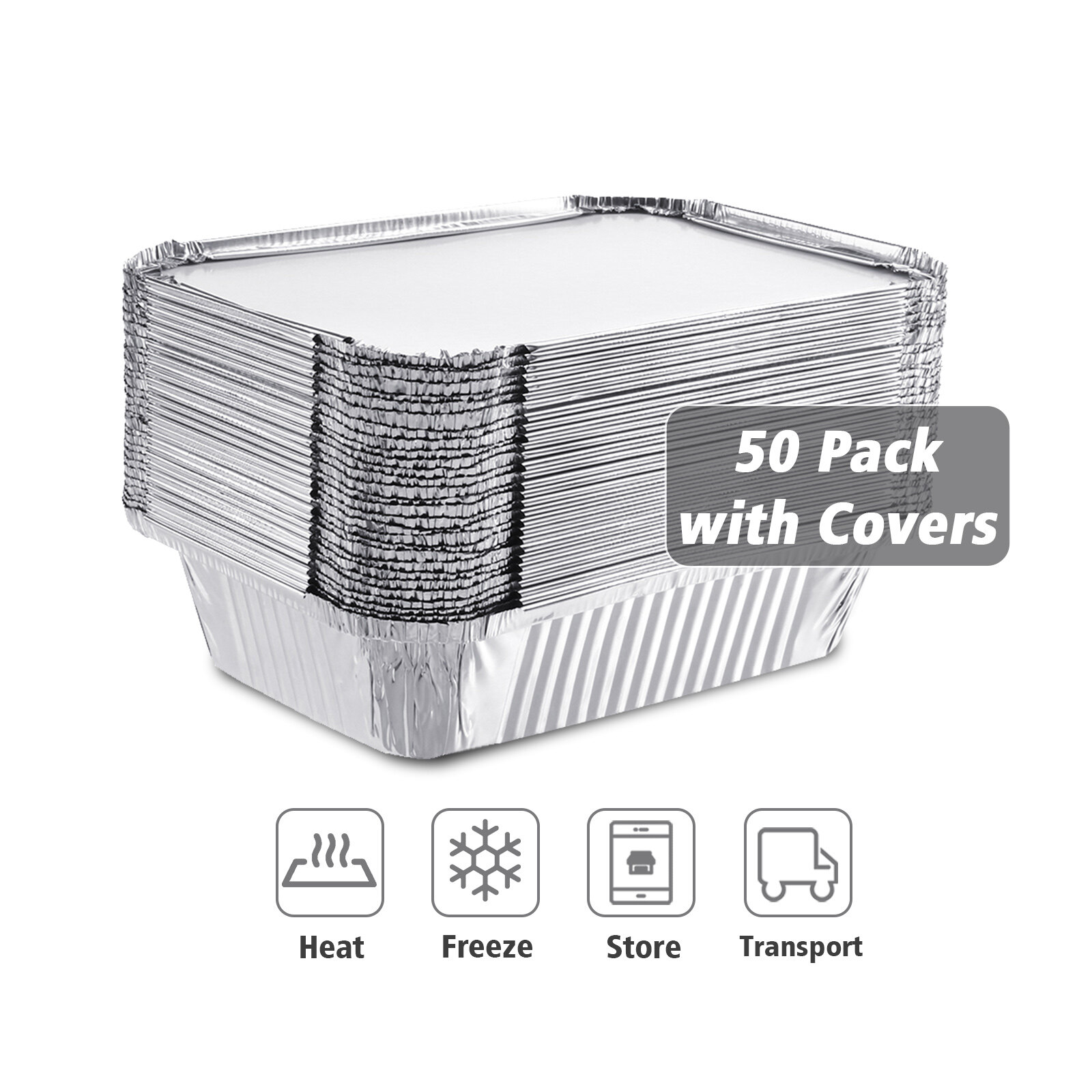 Aluminum Foil Lunch Box Tin Paper Bowl Barbecue Box Rectangular Food