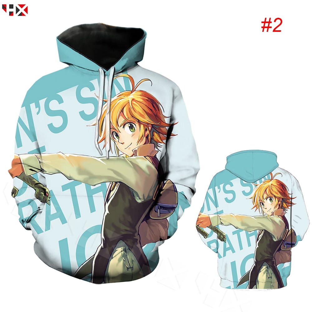 >> BÁO GIÁ TRANH 3D MIEN NAM | Shopee Lazada Sendo Tiki mới nhất 44 Áo Hoodie Nam Nữ In 3D Hoạt Hình Truyện Tranh The Seven Deadly Sins Áo Trùm Đầu Dài Tay Giản Dị