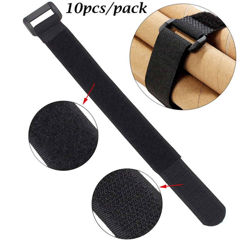 10 Chiếc 20*500 Nylon Móc & Vòng Dây Cáp Tự Dán Xe Đạp Thắt Dây Xe Đạp Multil đa Năng Có Thể Tái Sử Dụng Đứt Quan Hệ