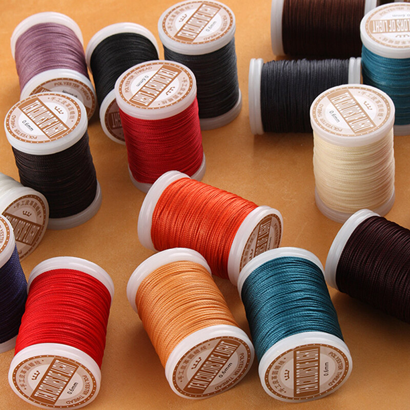 2021 Leather Craft Sewing Leather Round Wax Thread 0.6 mm Round Wax Thread