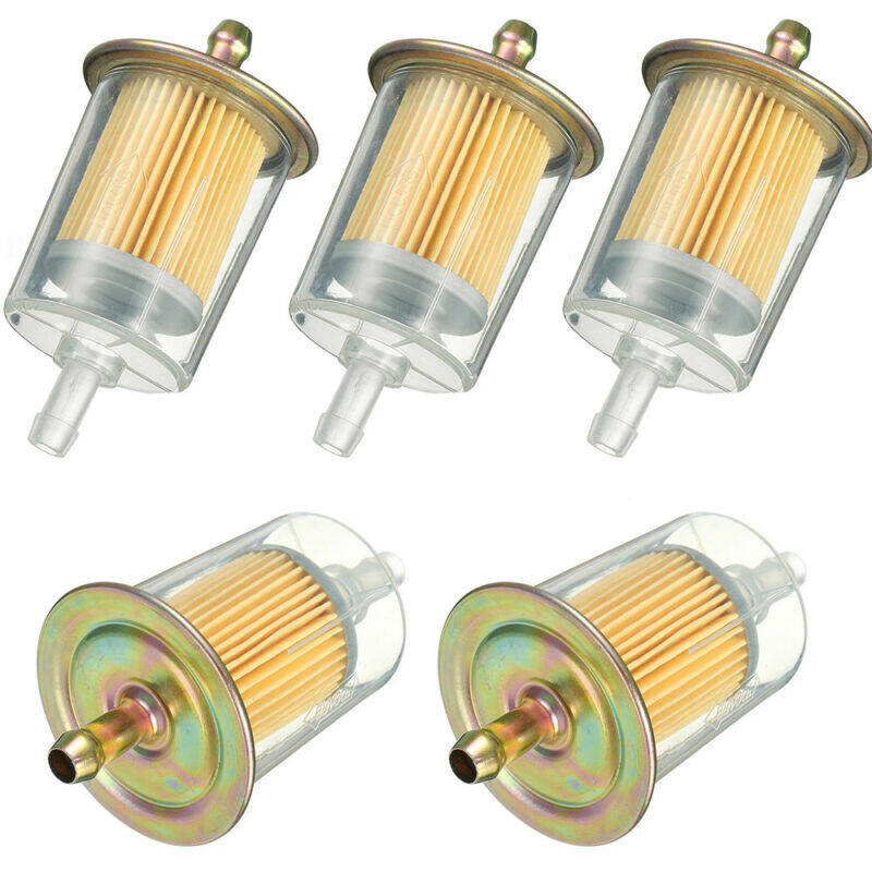 5pc 5/16 Fuel Filters Industrial Motorcycle RVs Inline Gas Fuel Line Useful