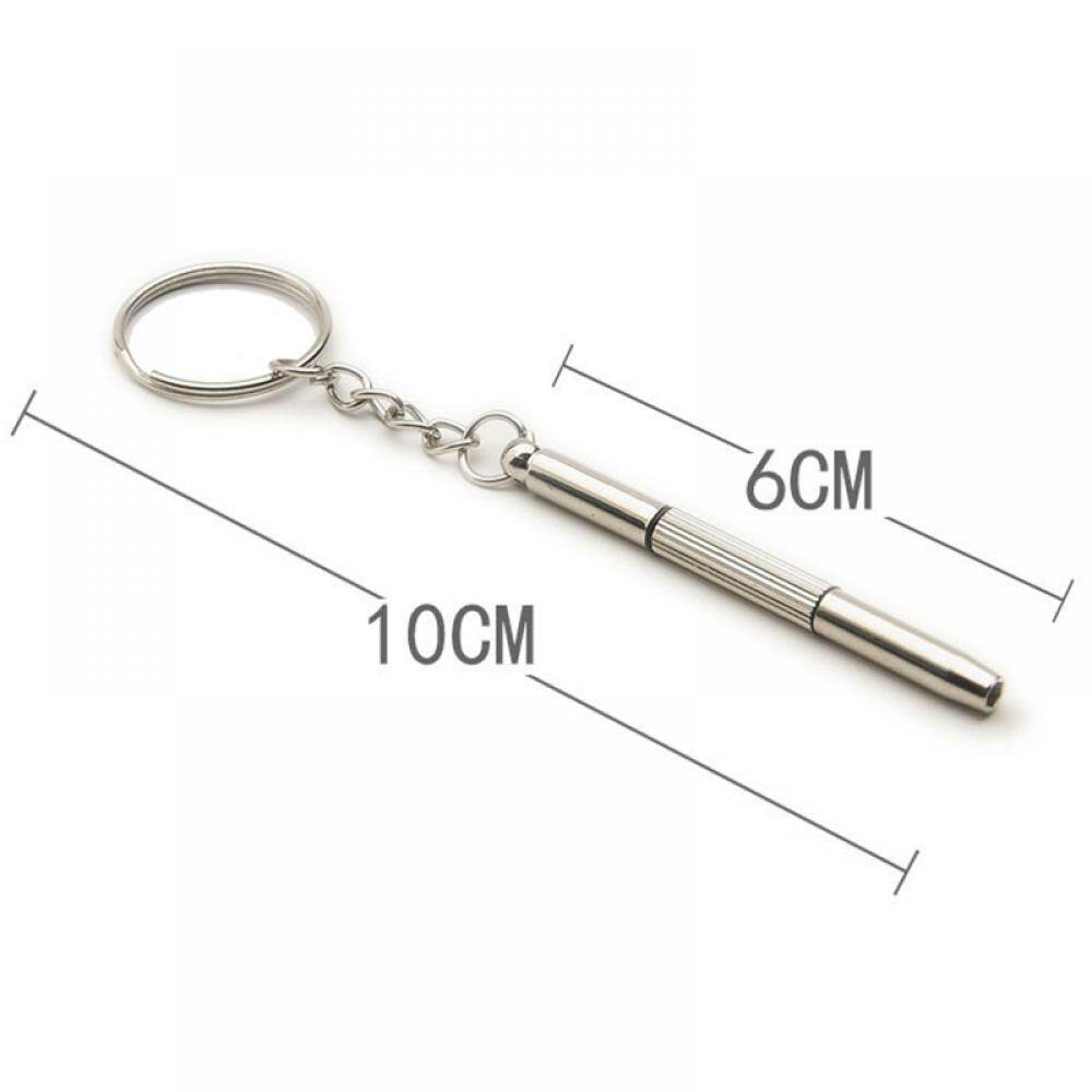 Key Chain Ring Screwdriver Set Mini Tool Glasses Accessory Multi-function Gadget