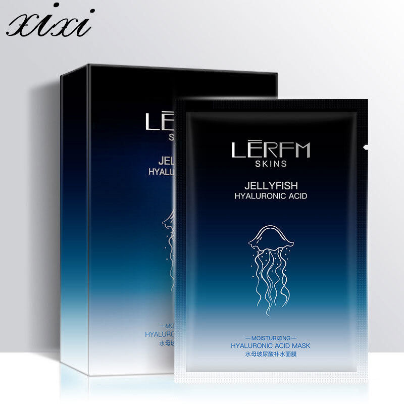 XiXi 1 hộp 10 viên nạ dưỡng ẩm Jellyfish Hyaluronic Acid Mặt nạ dưỡng ẩm se khít lỗ chân lông chăm sóc da nhẹ nhàng tươi sáng
