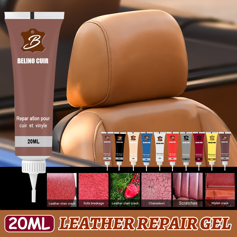 Keepwarm 20ml Advanced Car Leather Repair Gel Repairs Burns Holes Gouges for Car Seat Sofa Scratch Restoration Cracks Tool Cleaner Cleaning Tools