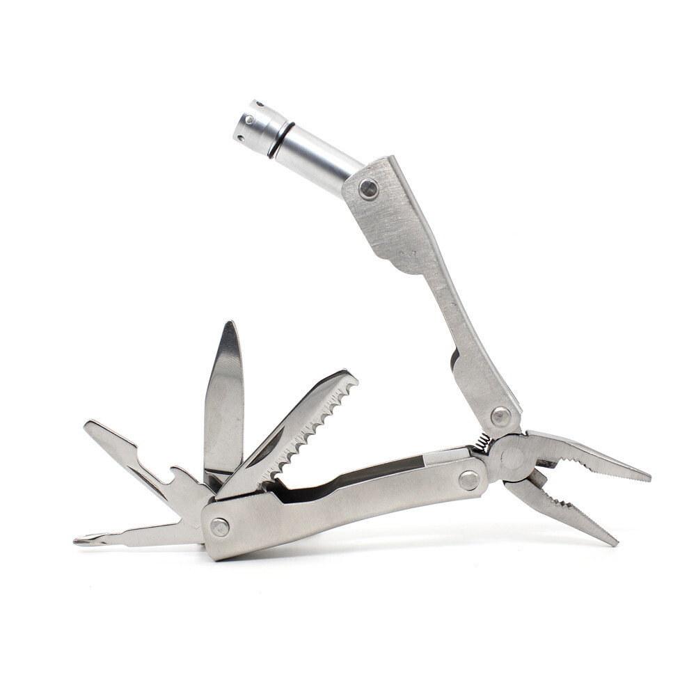 Dụng Cụ Đa Năng Bằng Thép Không Gỉ MINI, Túi Công Cụ Đa Chức Năng, Kìm Gấp Đa Năng Du Lịch Multitool Với Ánh Sáng Led