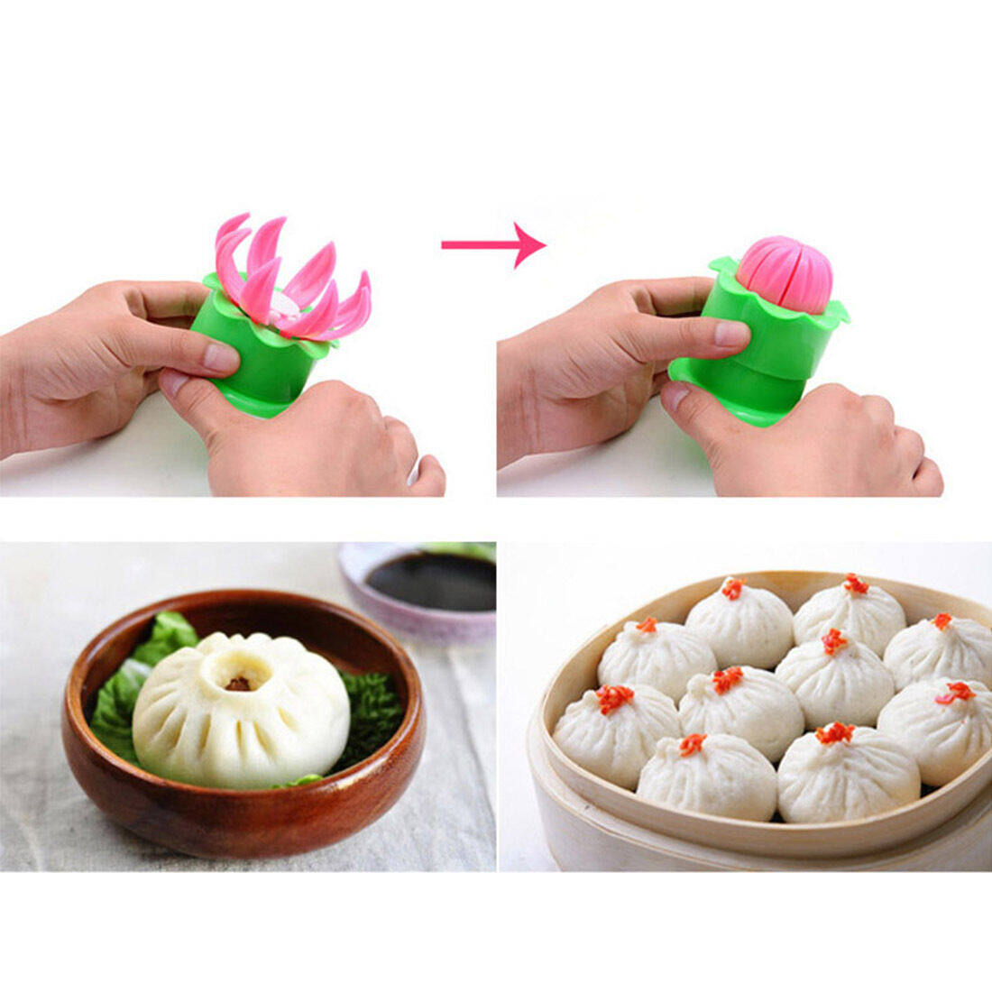 Khuôn Làm Bánh Bao Tự Làm Dụng Cụ Nhà Bếp Khuôn Ép Bánh Ngọt Thịt Dụng Cụ Nhà Bếp Dễ Dàng
