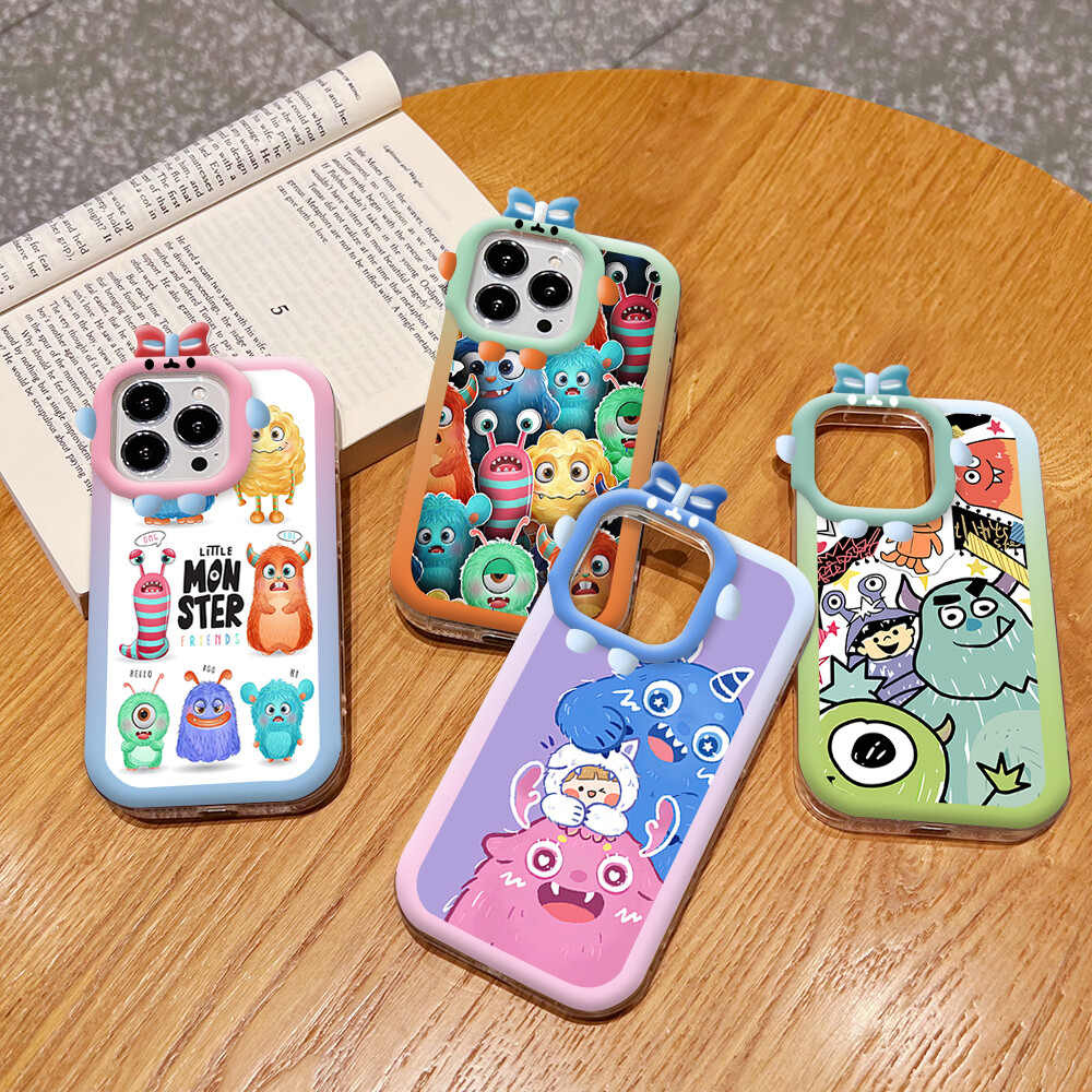 Hontinga Casing Case For Xiaomi Redmi Note 9 Pro Note 9S Note9 9T note9s Case Cute Monster Soft Silicone Full Cover Shockproof Rubber Cases Back Cover Phone Casing Softcase For Girls