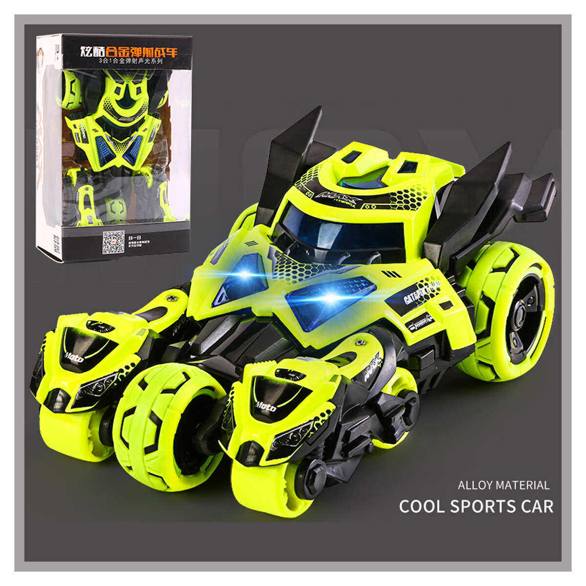 Kmoist 1:32 Catapult Car 3 In 1 length 15cm sound and light effect diecast alloy motorcycle model toys for boys toys for kids car for kid cars toys cheap prices