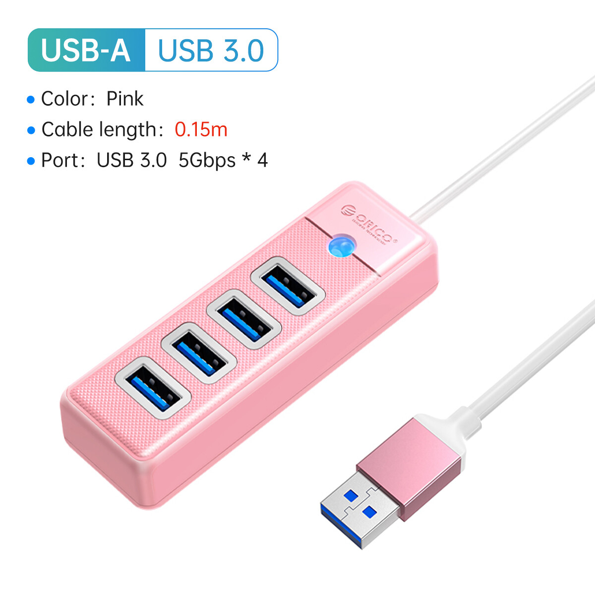 ORICO USB Port HUB 3.0 multiple 4 Port Adapter Micro USB Power Multi USB Splitter High Speed OTG extension for PC Computer Accessories Adaptador powered usb hub usb hub with power supply