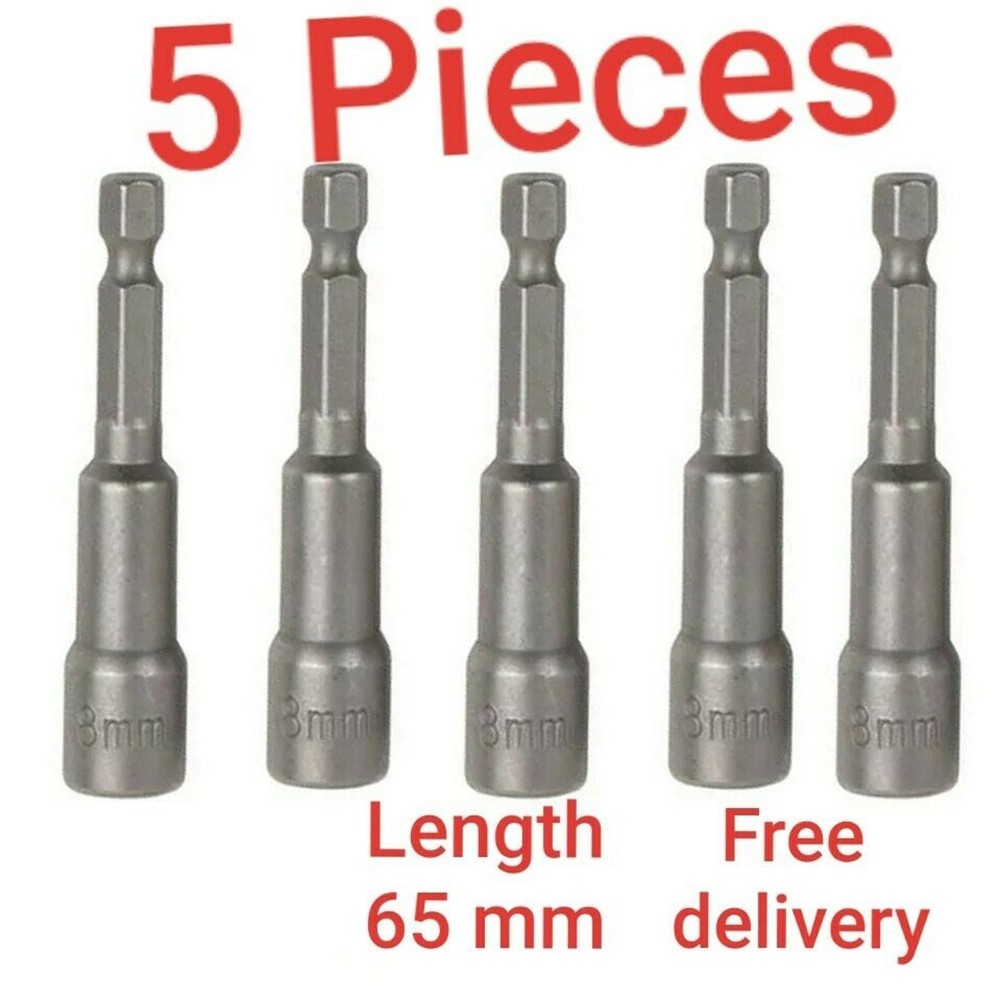 Cladding Setter Setter ซ็อกเก็ตหกเหลี่ยม Tek เครื่องมือ5Pcs 8บิต Cladding สว่าน ...